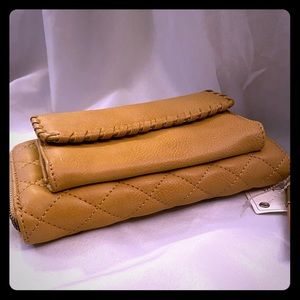 Bid buddha quilted zip around wallet